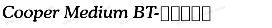 Cooper Medium BT字体转换